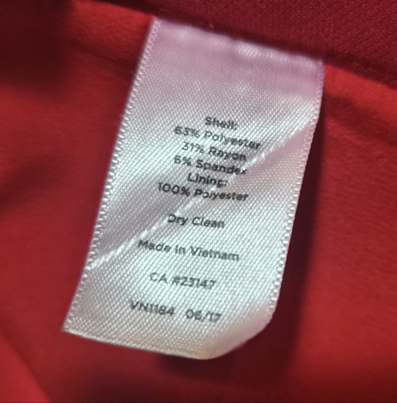 Talbots Red Power Suit Set - Fabric Woven in Italy 14P - Picture 5 of 16